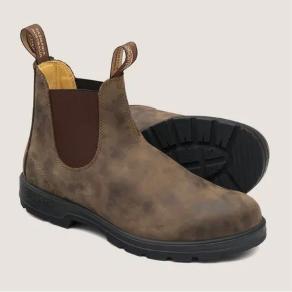 Blundstone leather boots rustic brown